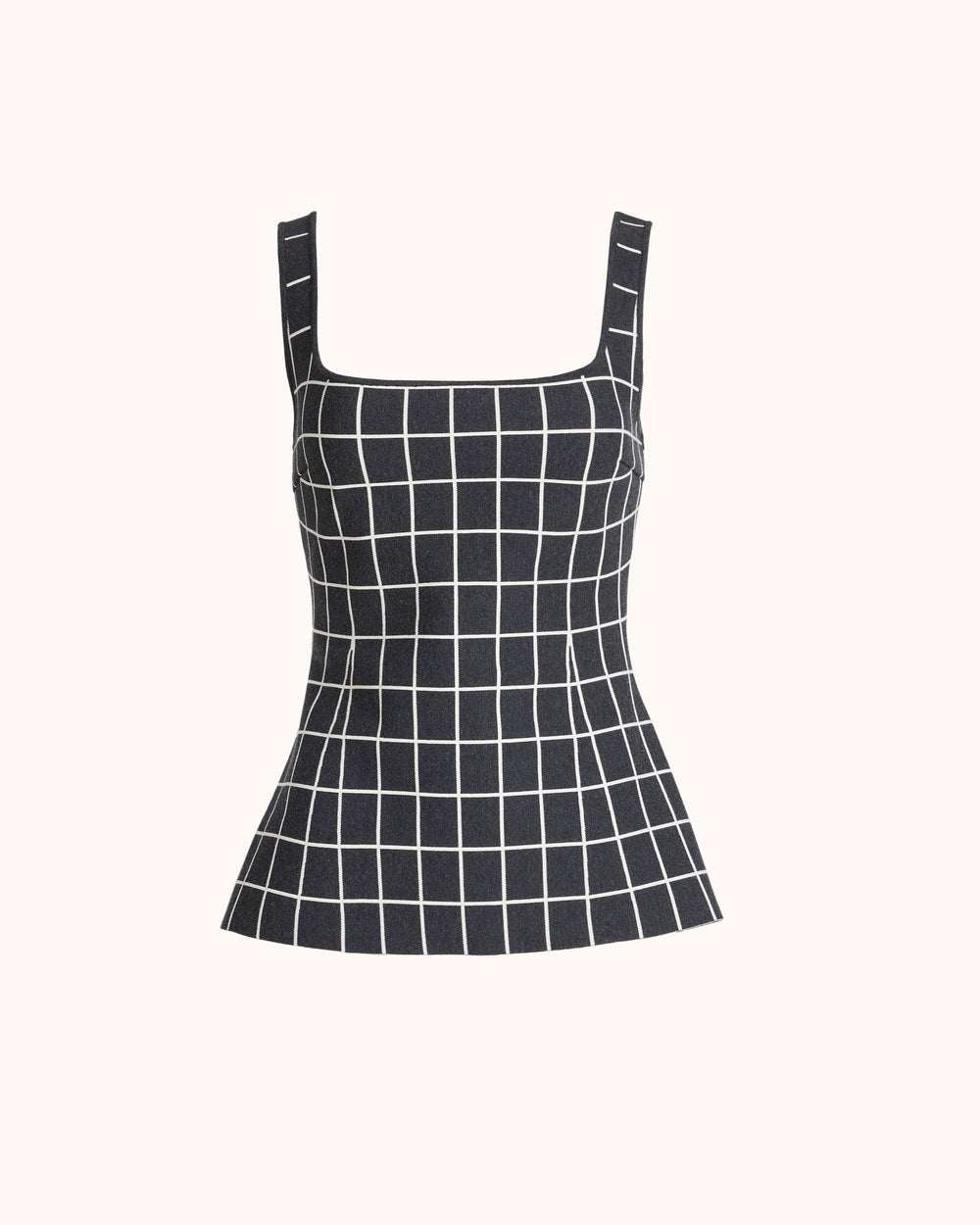 Inna Top in Charcoal Windowpane