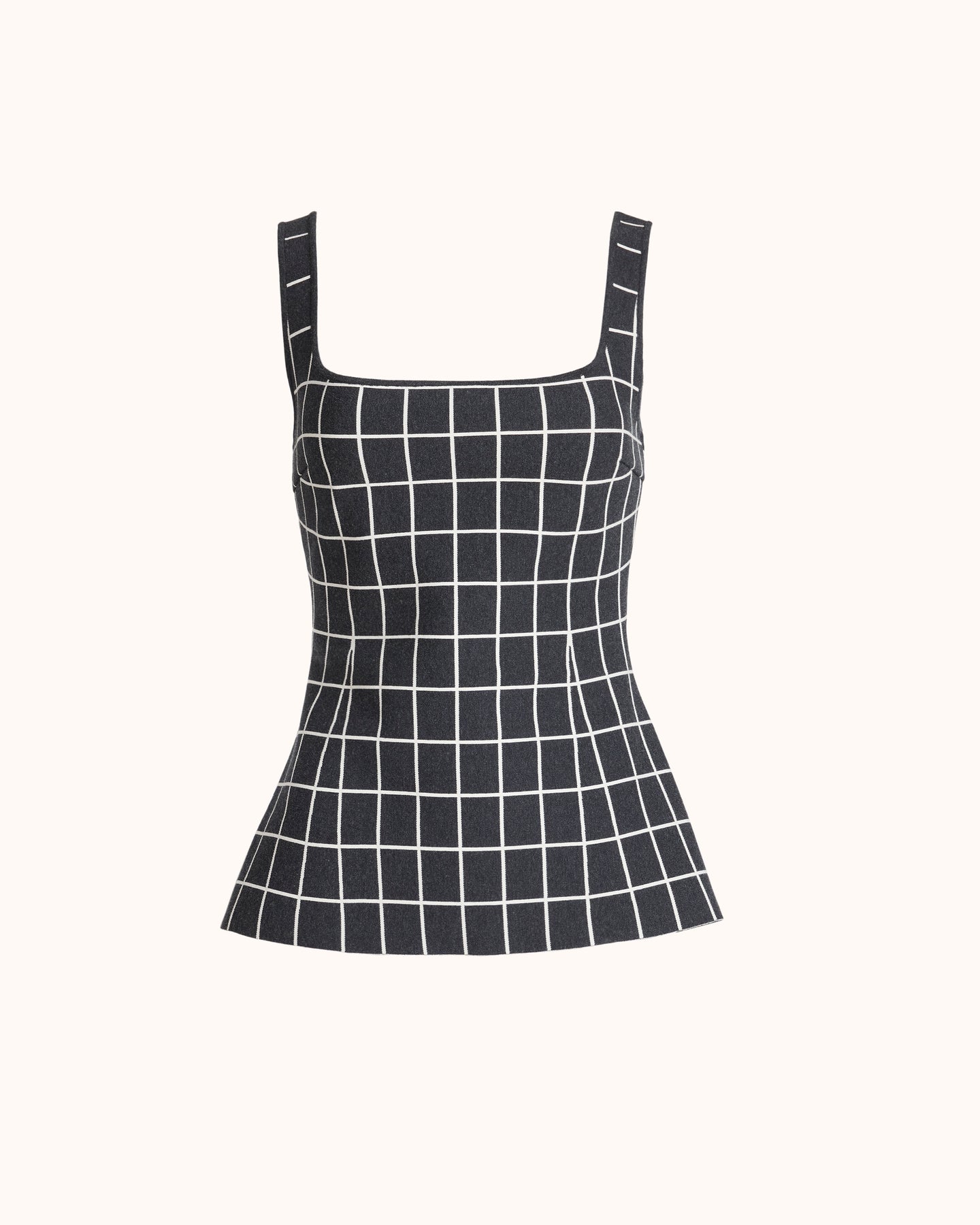 Inna Top in Charcoal Windowpane
