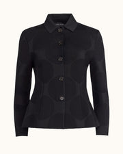 Oliver Jacket in Black Big Dot