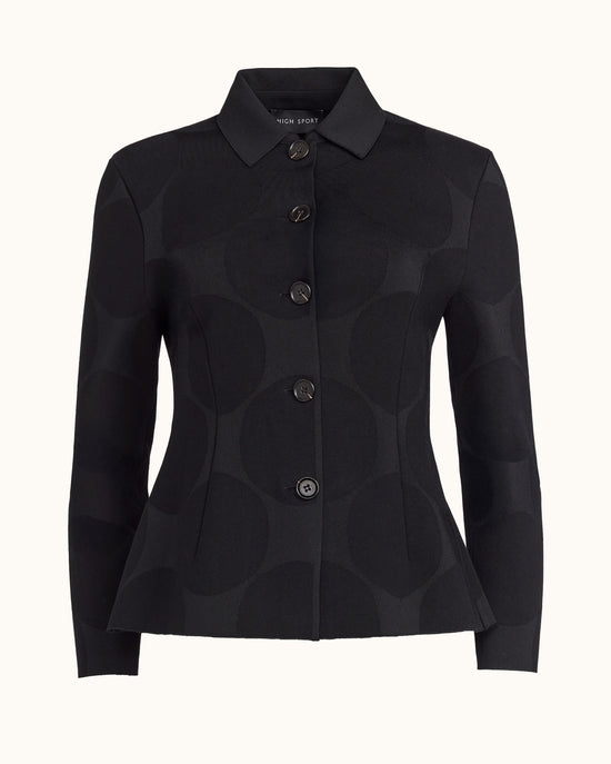 Oliver Jacket in Black Big Dot