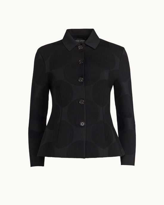 Oliver Jacket in Black Big Dot