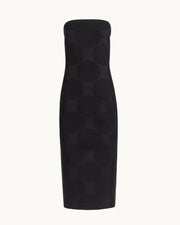 Stella Dress in Black Big Dot