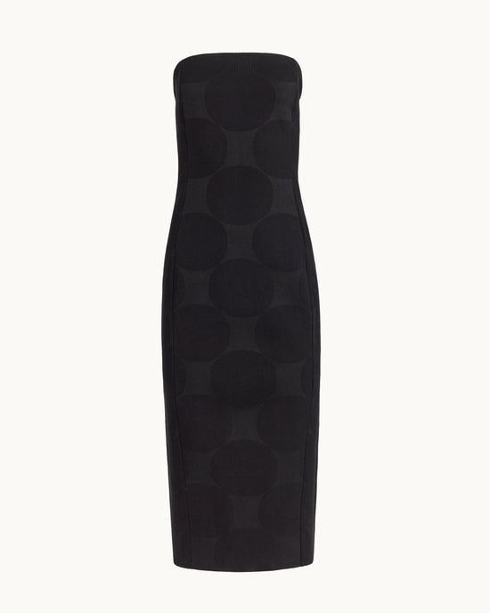 Stella Dress in Black Big Dot