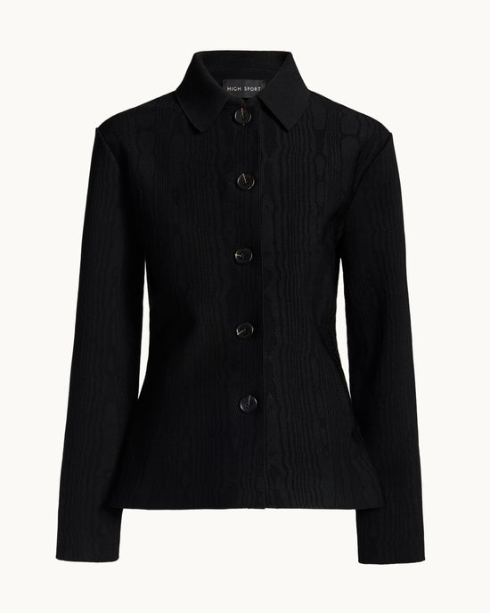 Oliver Jacket in Black Moiré