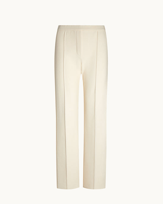 Evie Pant in Ivory Corduroy