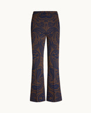 Kick Pant in Chocolate/Navy Cosmic Paisley