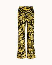 Kick Pant in Black/Yellow Cosmic Paisley