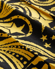 Kick Pant in Black/Yellow Cosmic Paisley