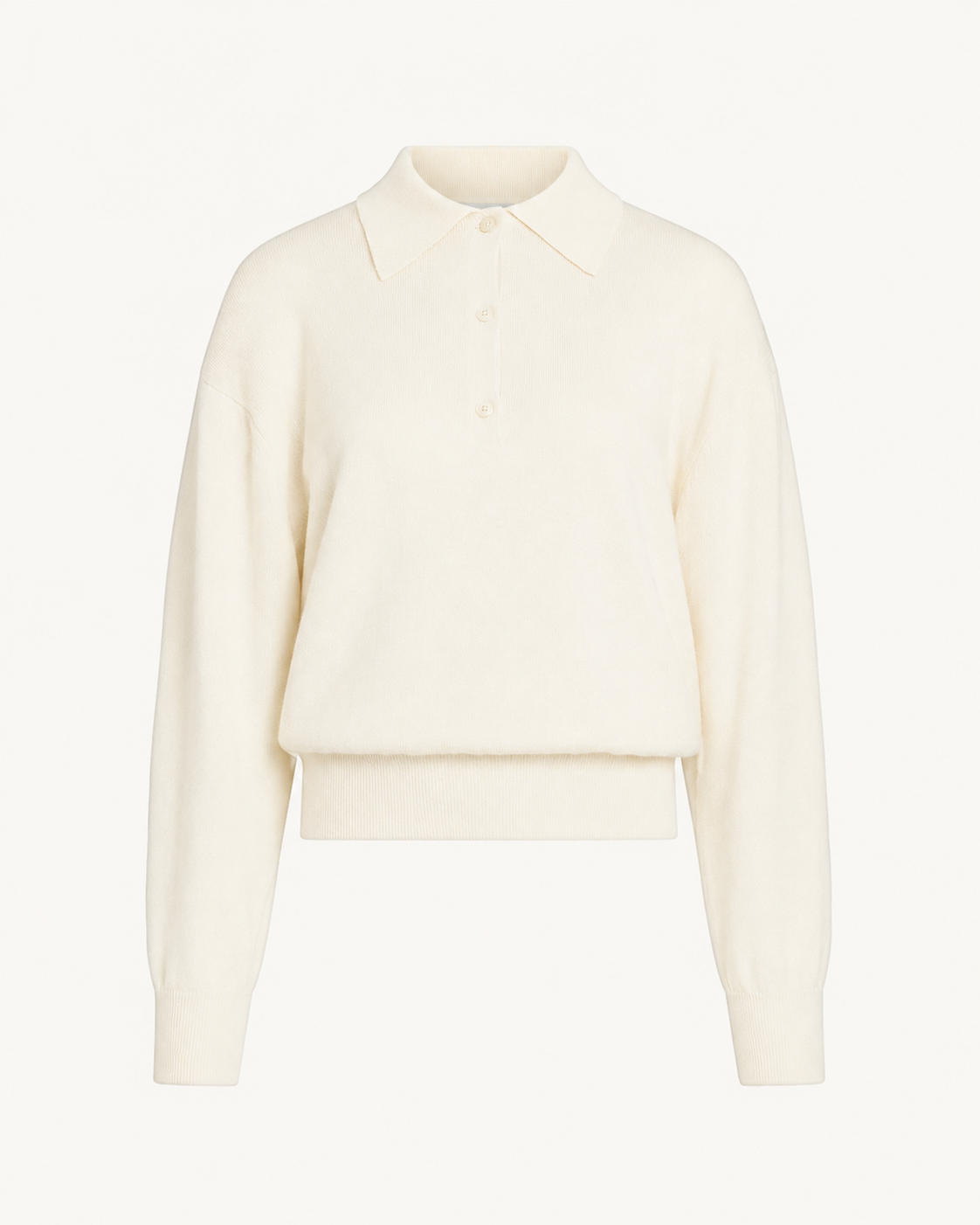 Elyse Oversized Polo in Ivory