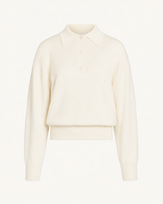 Elyse Oversized Polo in Ivory