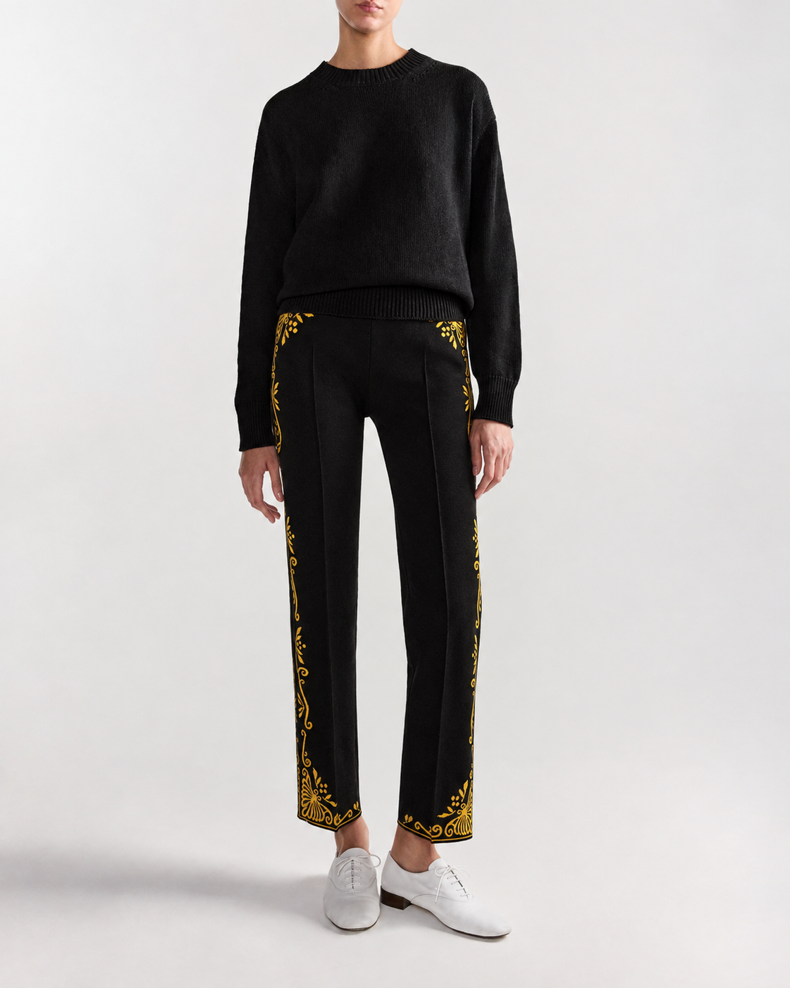 Scroll Pant in Black/Yellow