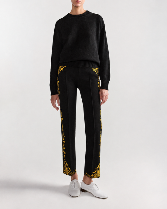 Scroll Pant in Black/Yellow