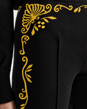 Scroll Pant in Black/Yellow