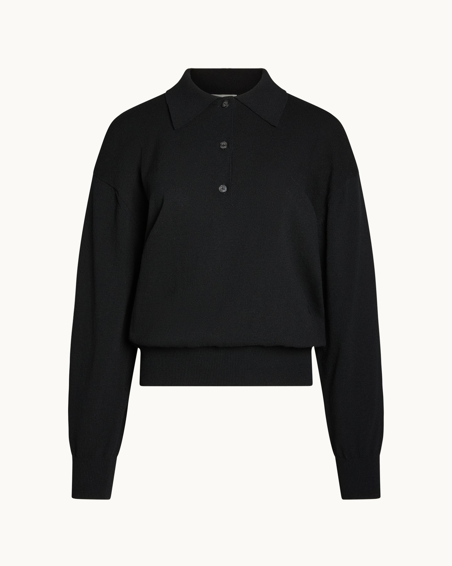 Elyse Oversized Polo in Black