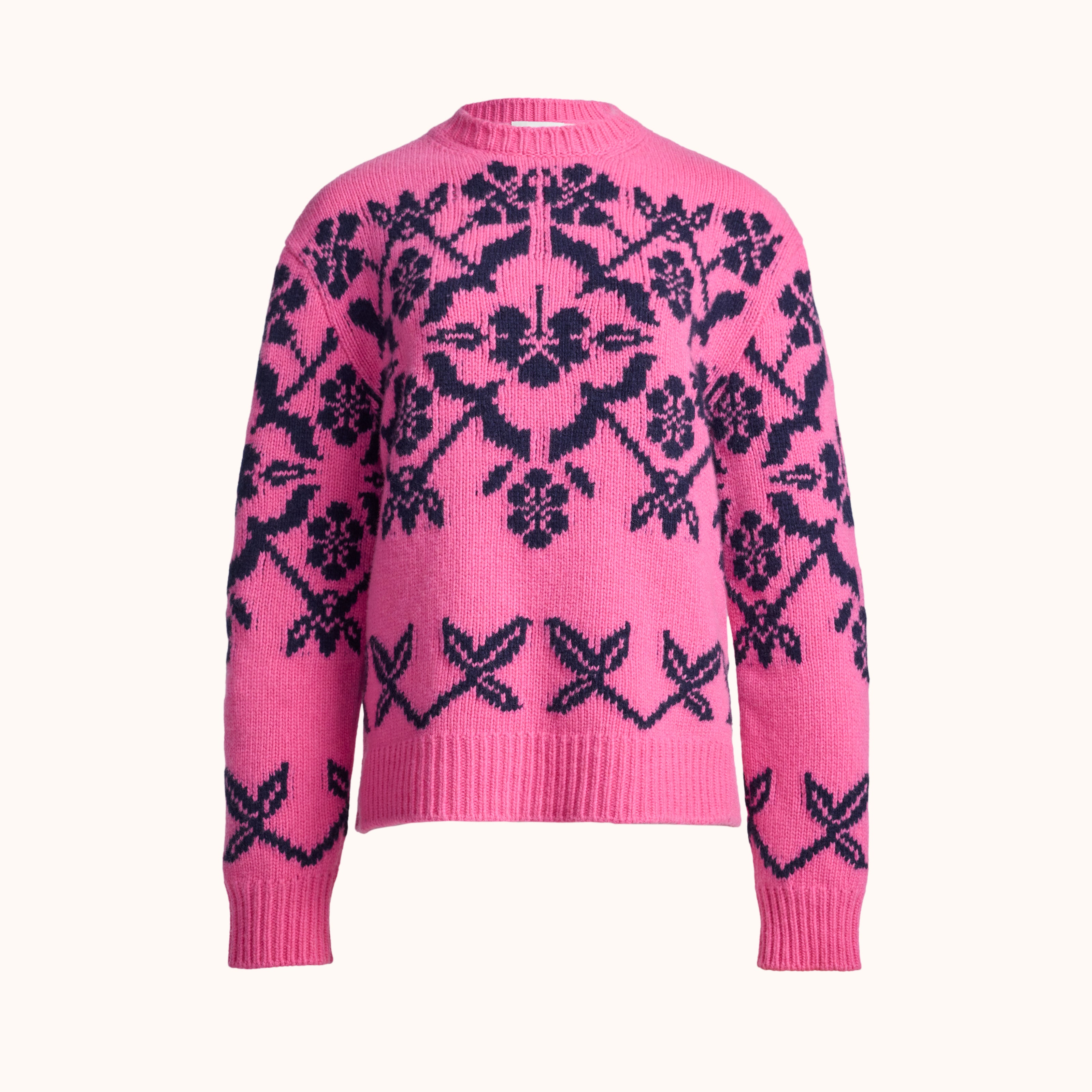 【KAMIYA】BORO Knit Sweater PINK Georgia Fairisle Sweater in Pink Combo – High Sport