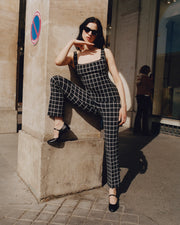 Louis Pant in Charcoal Windowpane