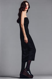 Stella Dress in Black Big Dot