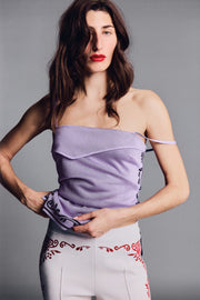 Slinky Jess Top in Lilac Combo