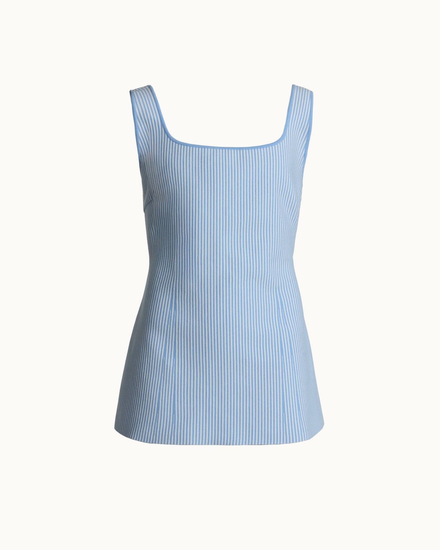 Inna Top in Pale Blue Seersucker