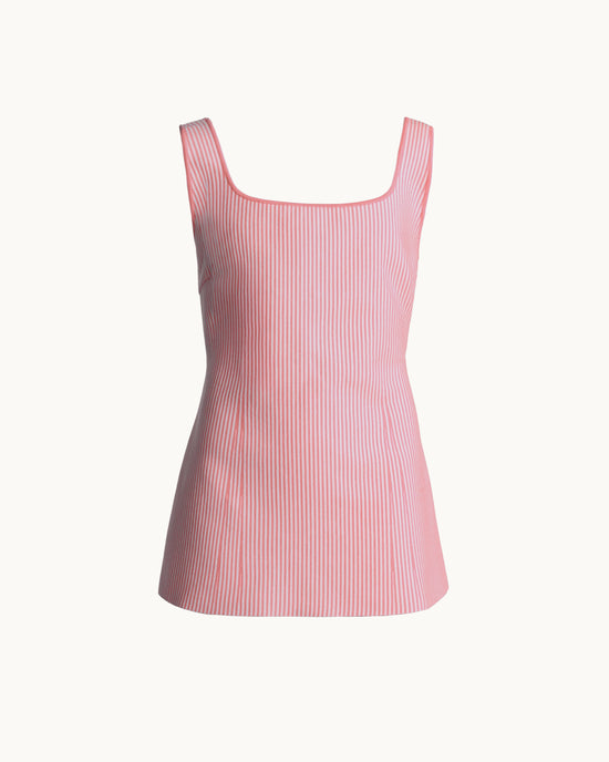 Inna Top in Pale Pink Seersucker