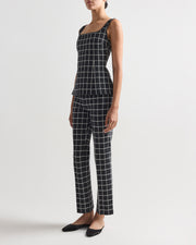 Inna Top in Charcoal Windowpane