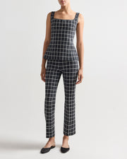 Louis Pant in Charcoal Windowpane