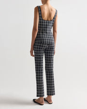 Louis Pant in Charcoal Windowpane