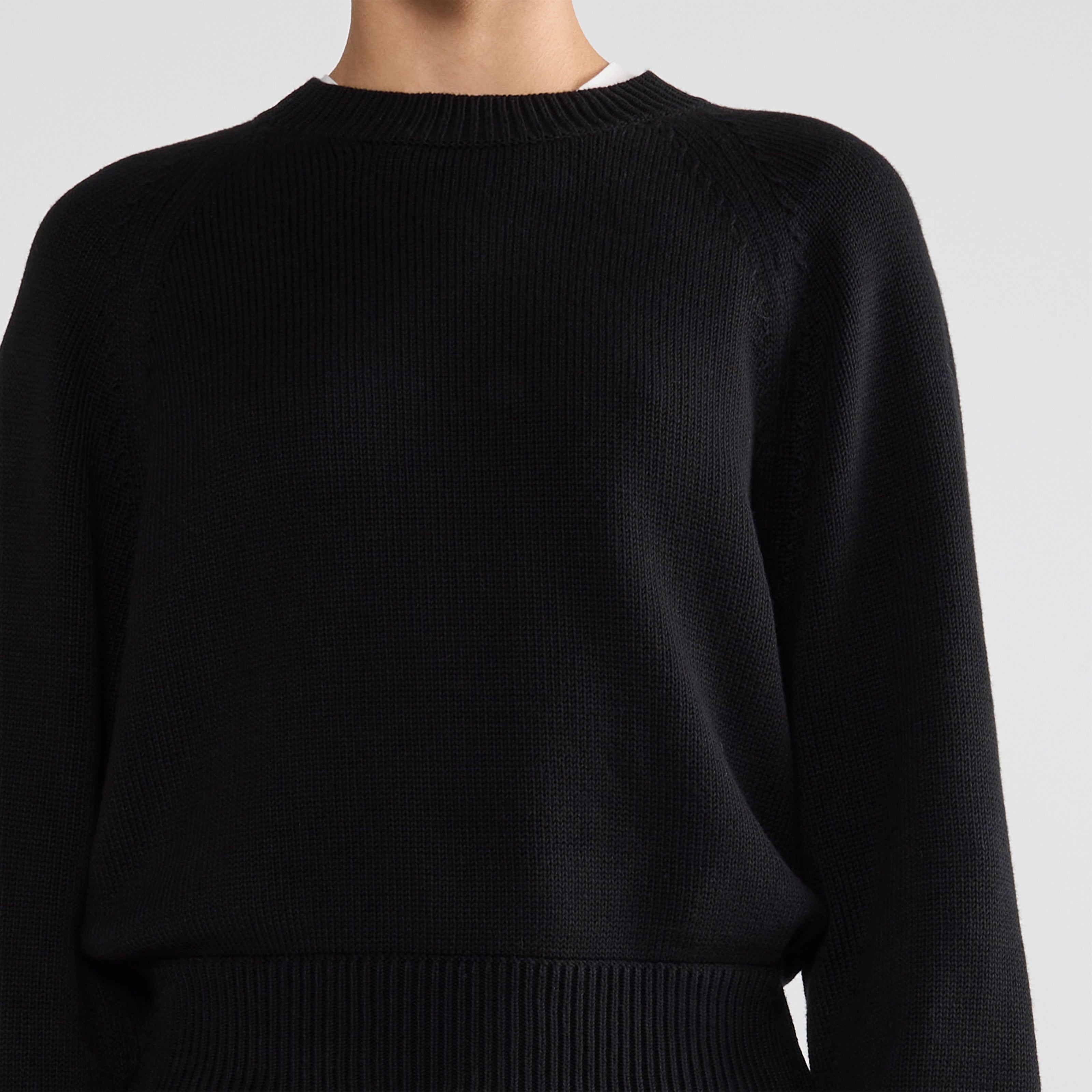 BoTT ボット Dyed Raglan Knit BLACK L BoTT / DYED RAGLAN KNIT / BLACK | Sophomore