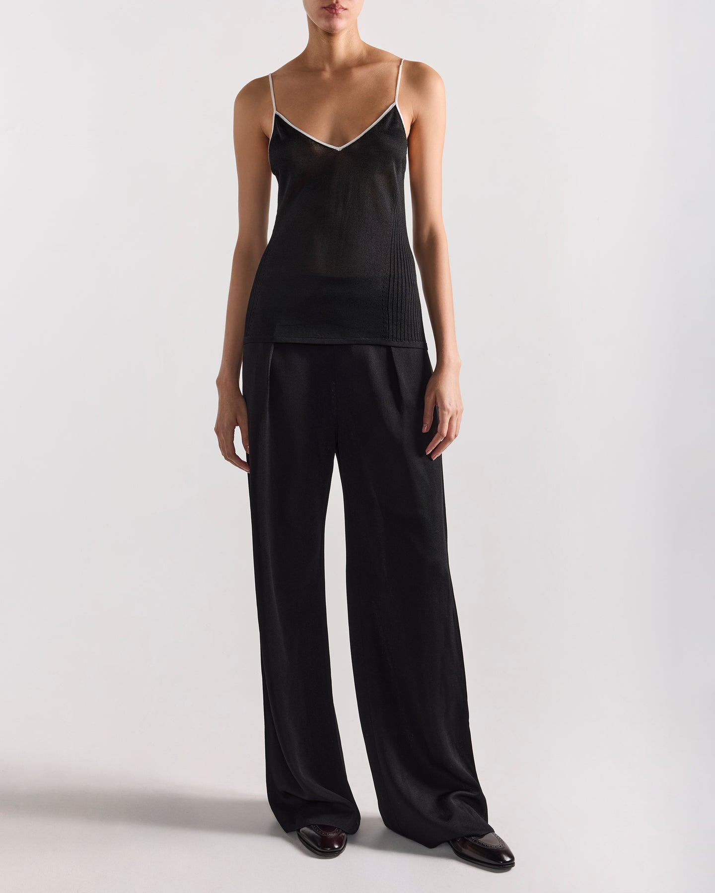 Slinky Tyler Cami in Tipped Black
