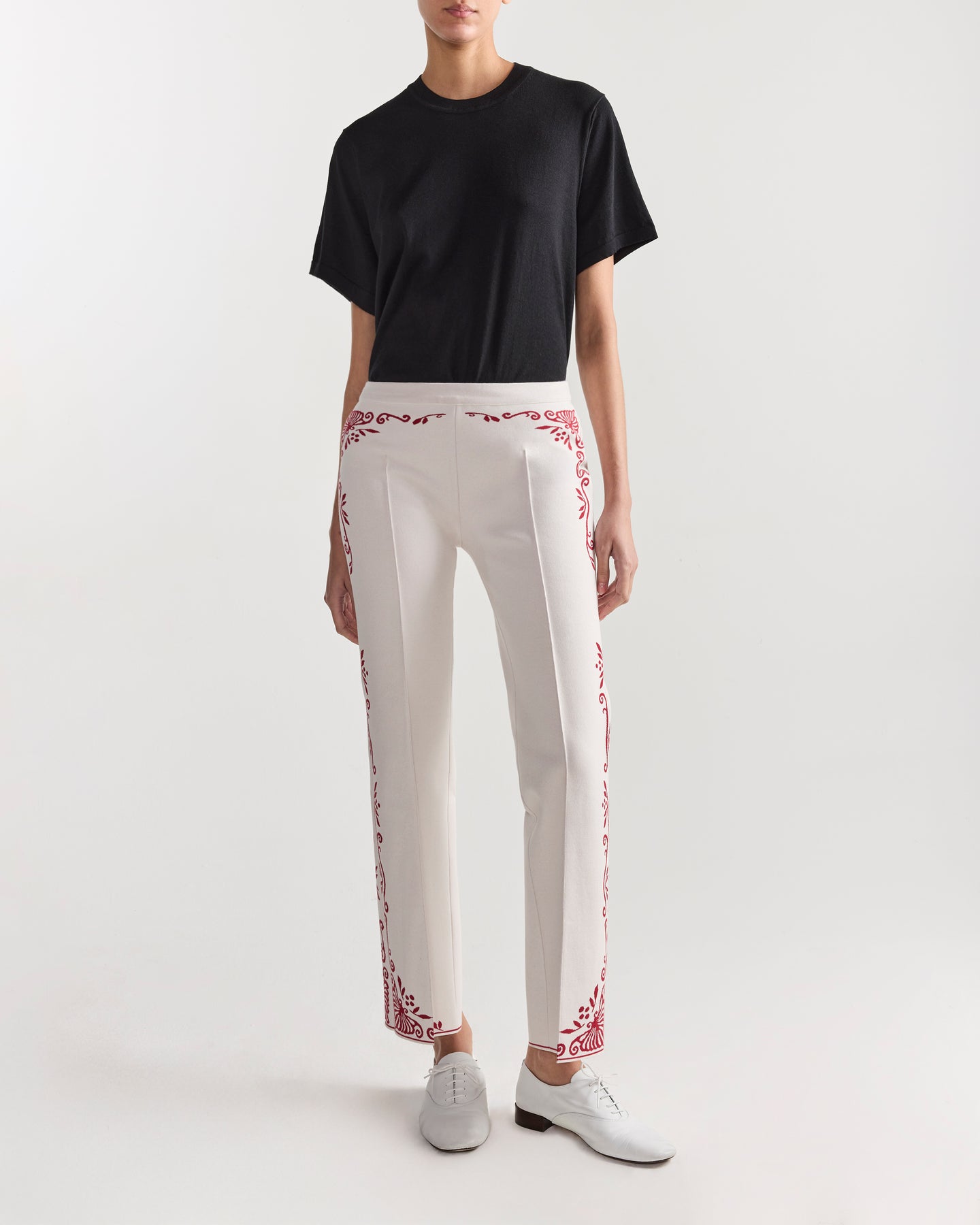 Scroll Pant in Ivory Combo