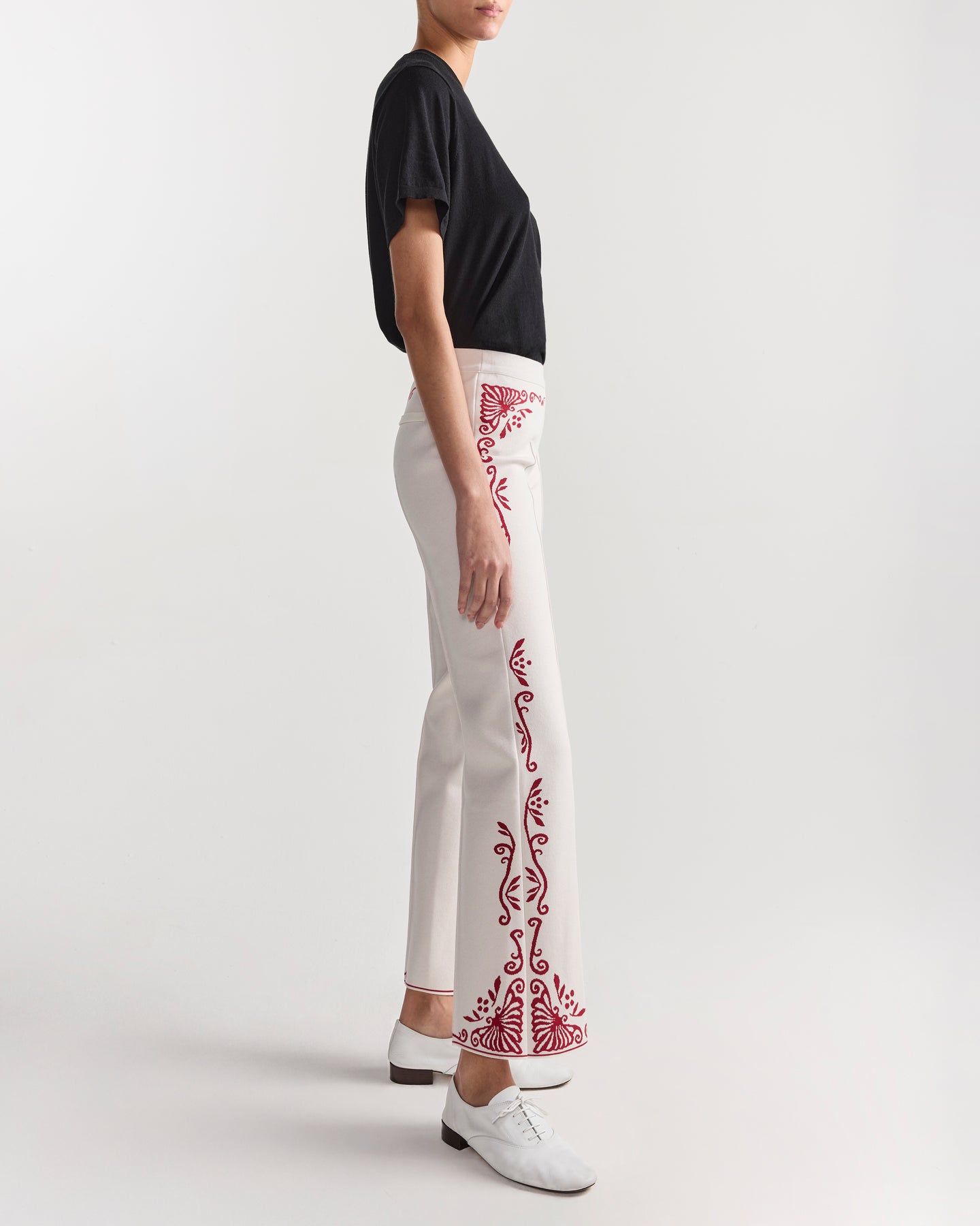 Scroll Pant in Ivory Combo