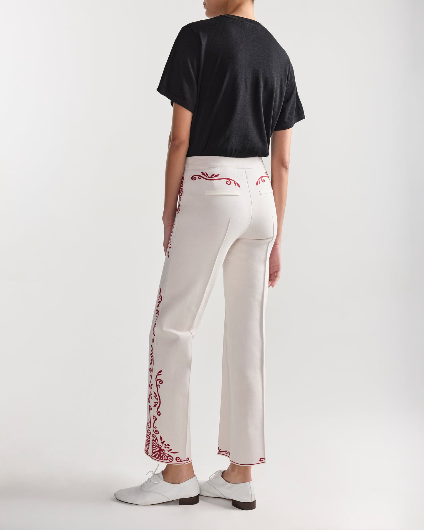Scroll Pant in Ivory Combo
