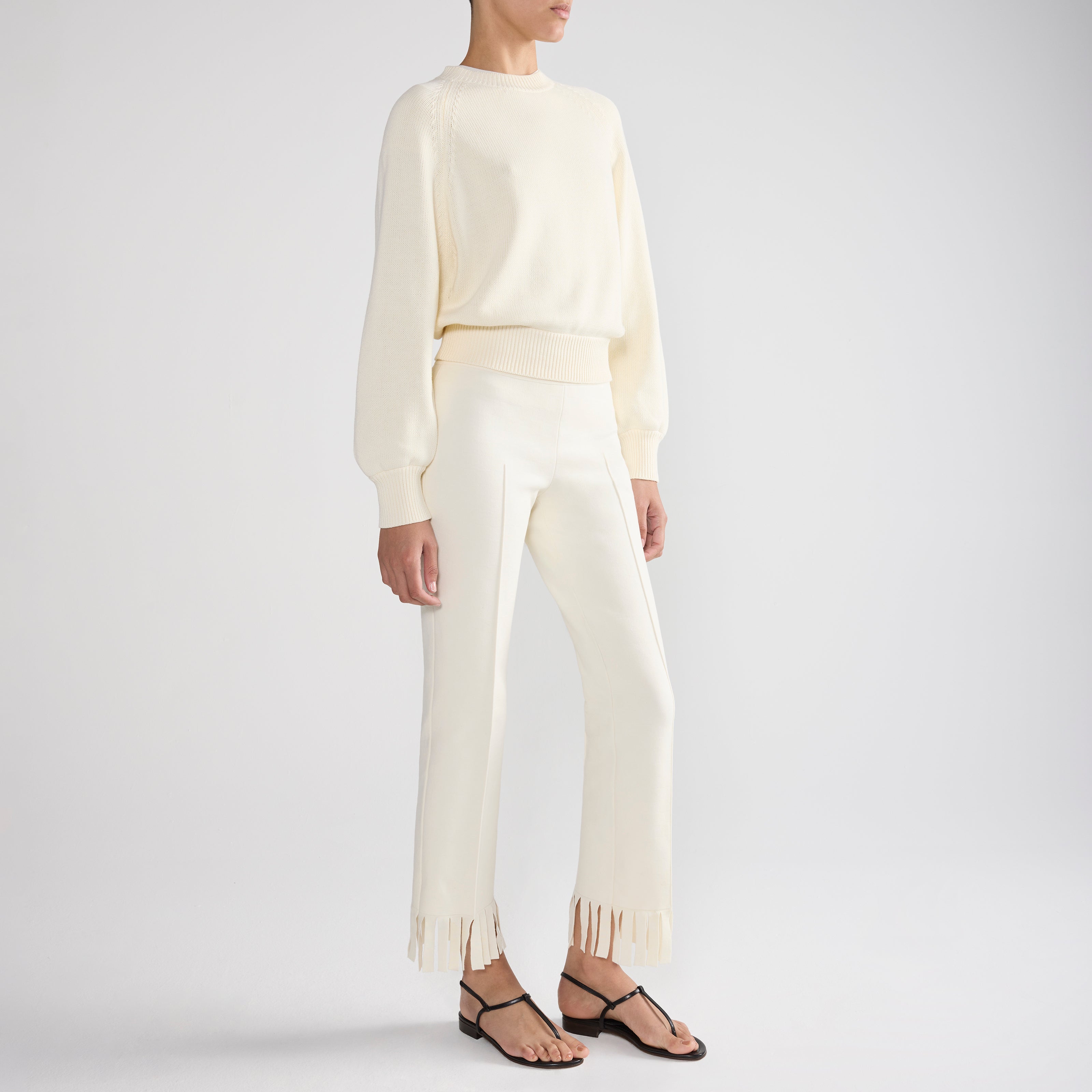 Fringe Louis Pant in Ecru – High Sport Fringe Louis Pant in Ecru – High Sport