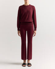 Merino Kick Pant in Wine