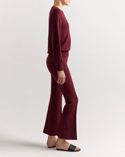 Merino Kick Pant in Wine