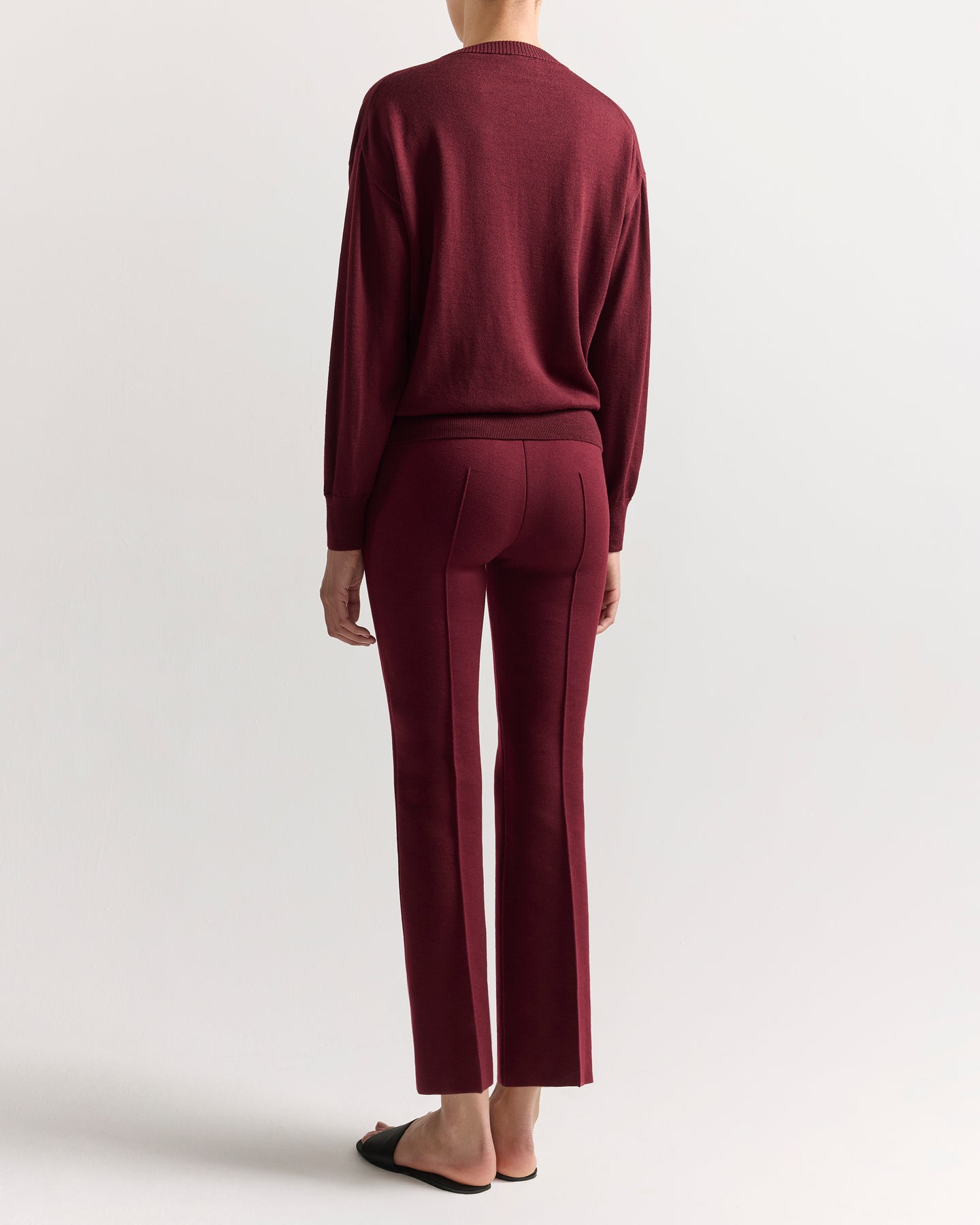 Merino Kick Pant in Wine