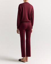 Merino Kick Pant in Wine