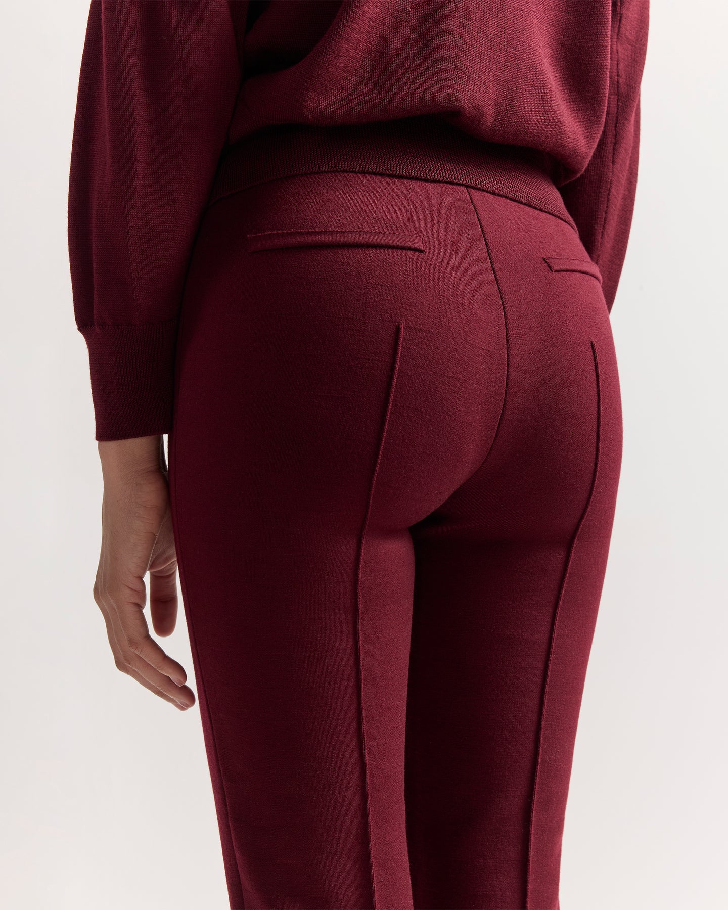 Merino Kick Pant in Wine