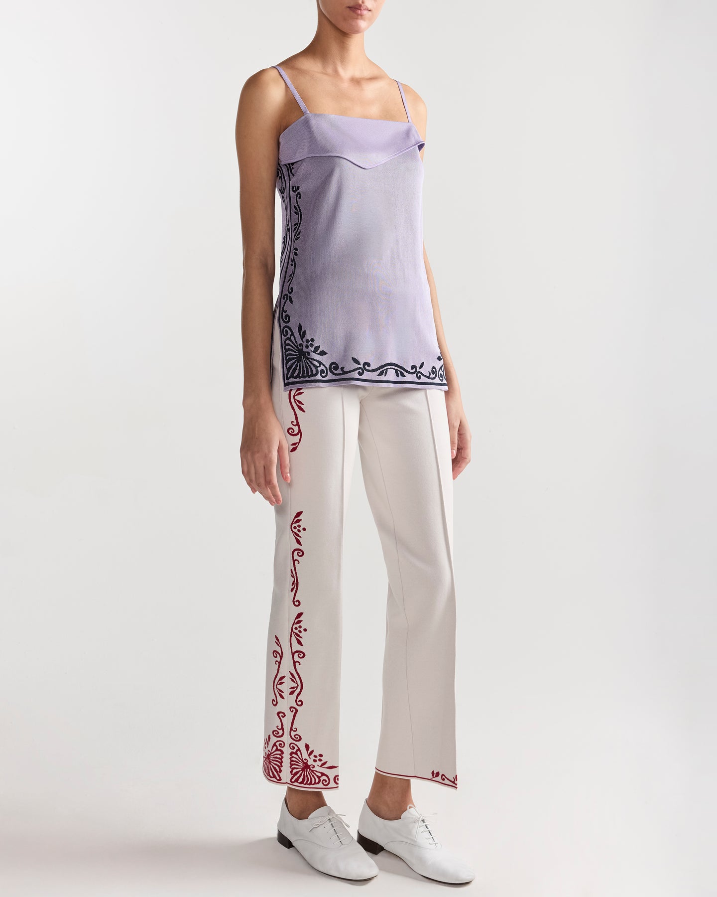 Slinky Jess Top in Lilac Combo