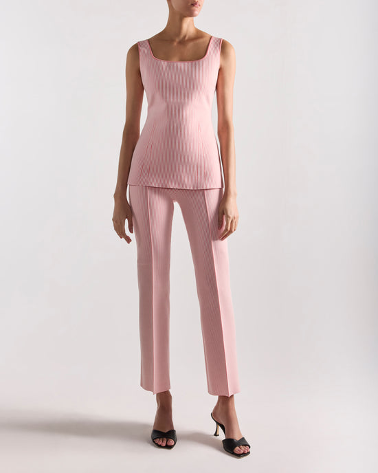 Inna Top in Pale Pink Seersucker