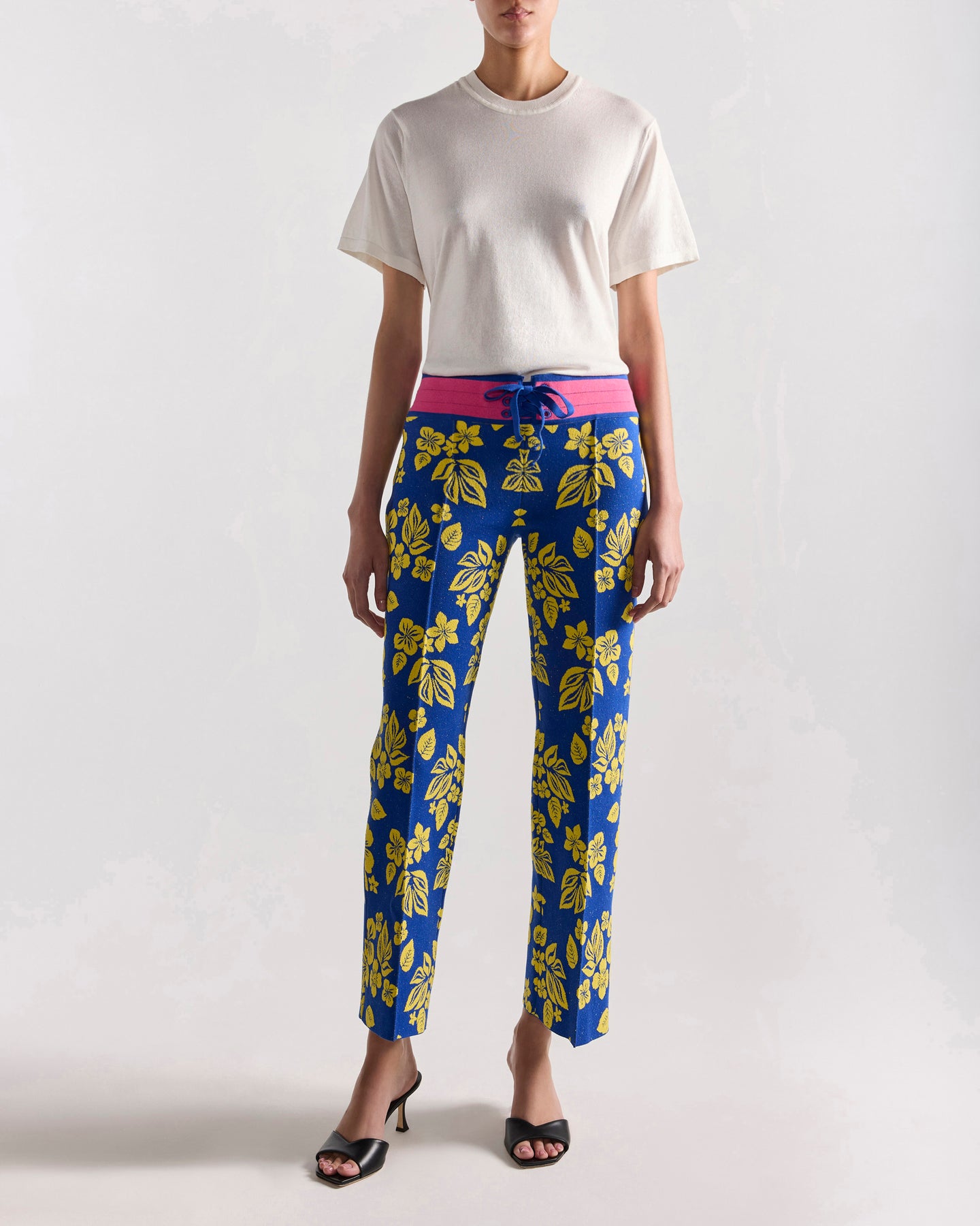 Lane Pant in Royal/Yellow Floral