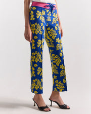 Lane Pant in Royal/Yellow Floral