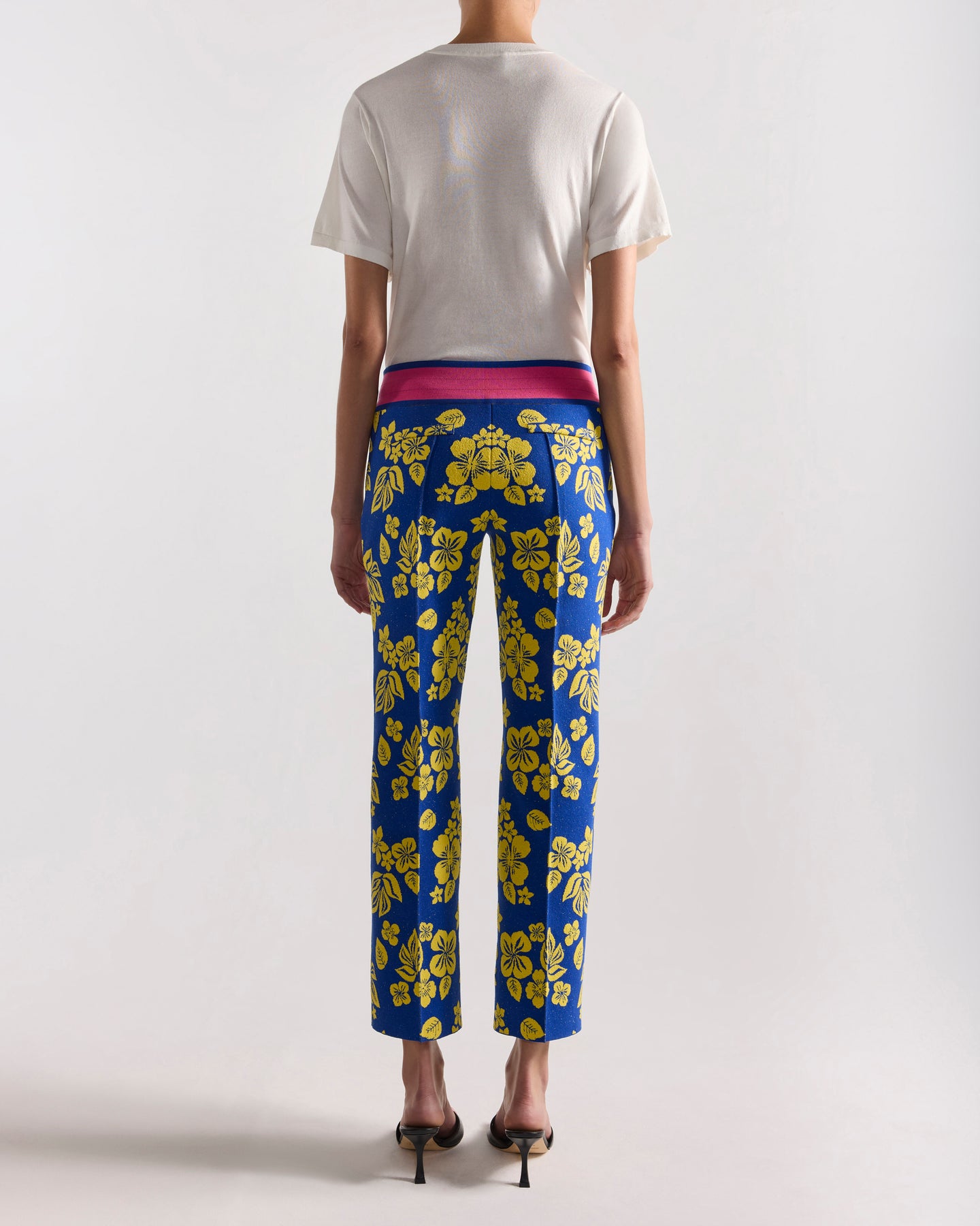 Lane Pant in Royal/Yellow Floral