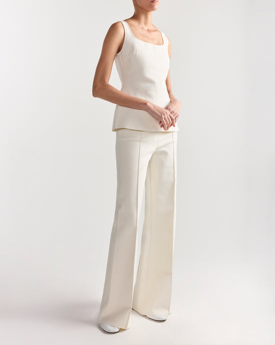 Willa Pant in Ivory Tonal Stripe
