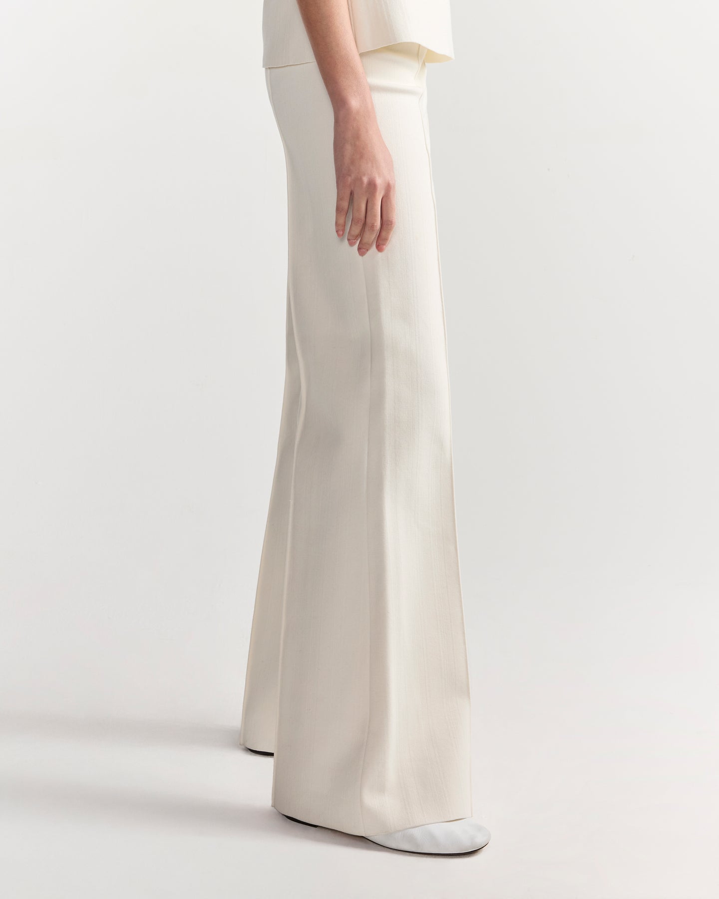 Willa Pant in Ivory Tonal Stripe