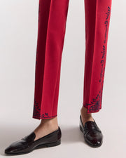 Scroll Pant in Dark Red Combo