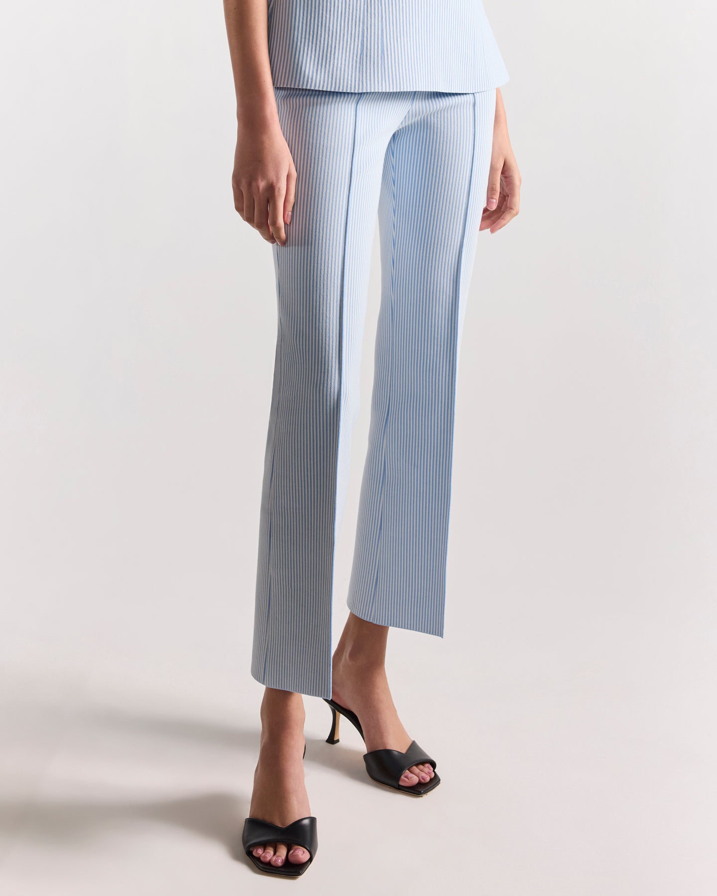 Kick Pant in Pale Blue Seersucker