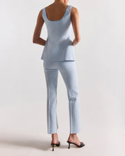 Kick Pant in Pale Blue Seersucker