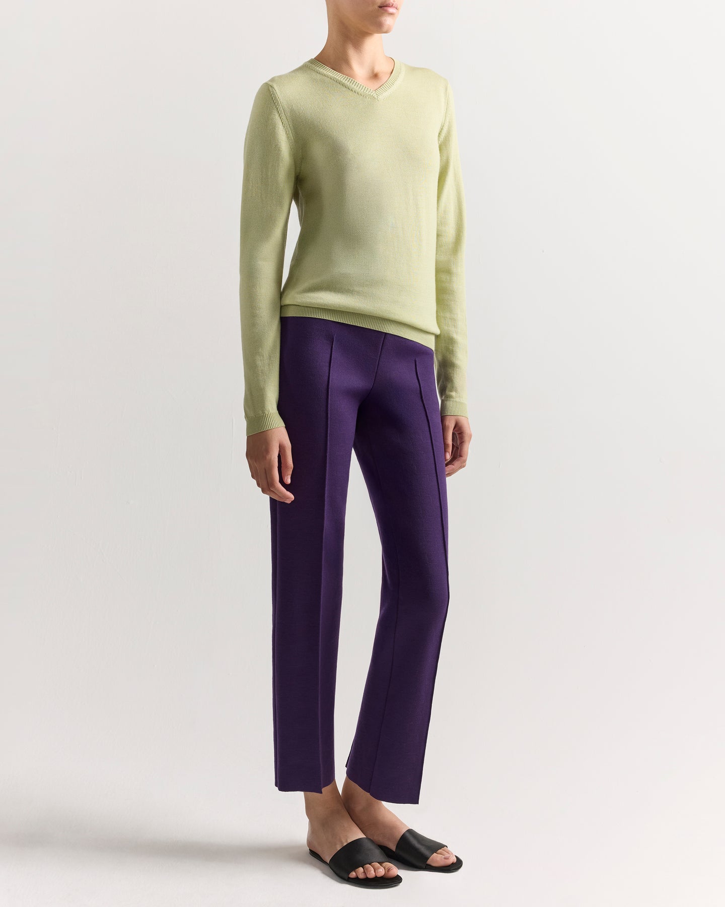 Merino Louis Pant in Grape