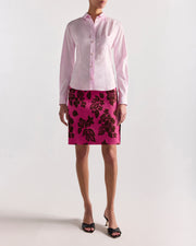 Ava Skirt in Fuchsia/Mahogany Floral